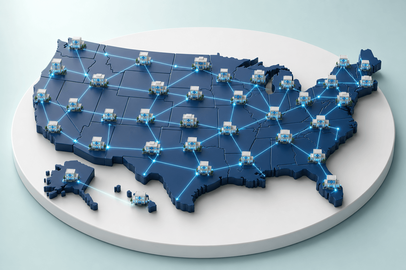 U.S. map of connected compounding pharmacies